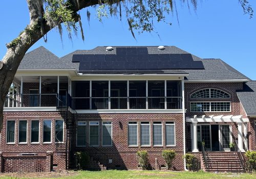 A residential solar project completed in Charleston, NC.